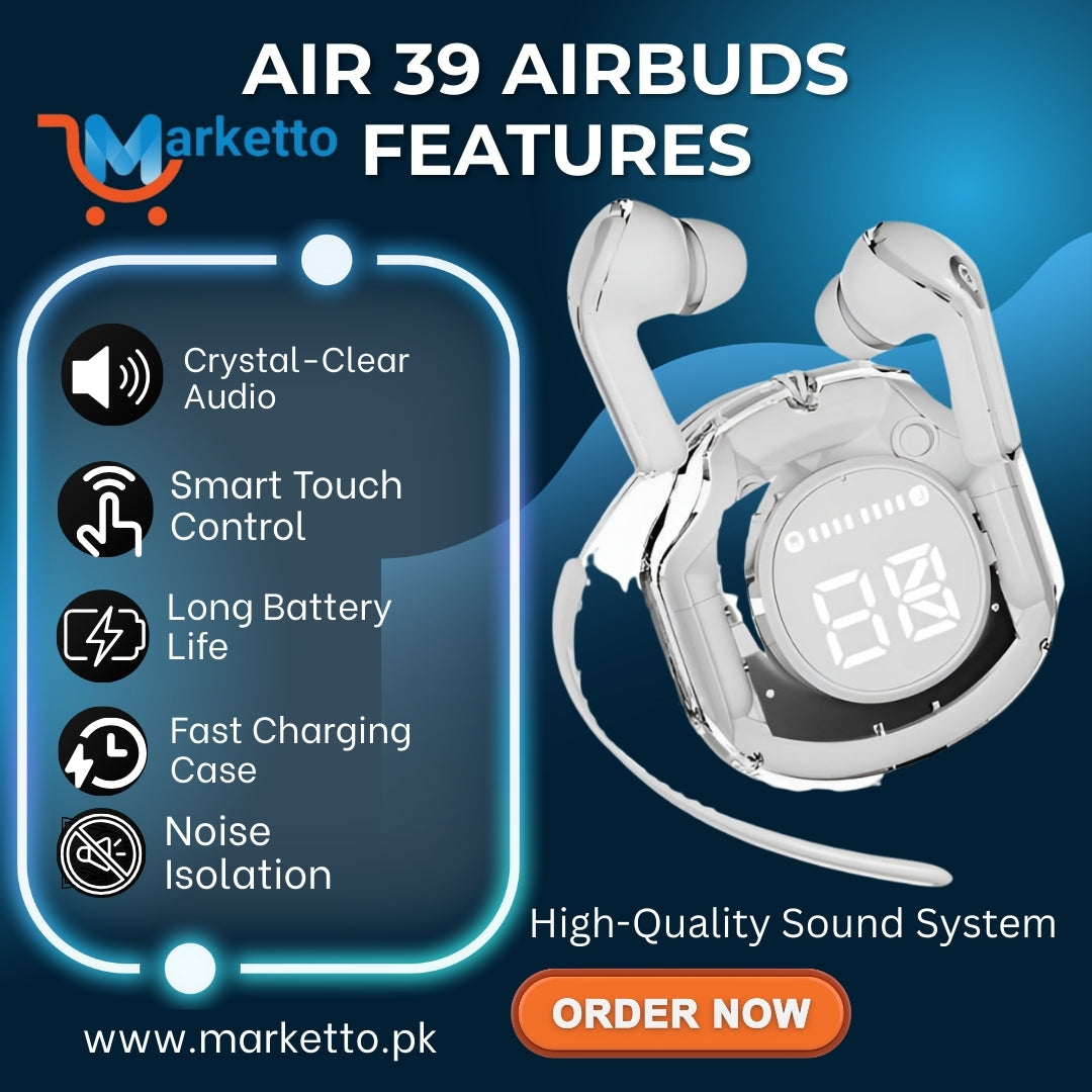 Air39 Wireless Earbuds – Compact, Clear & Comfortable
