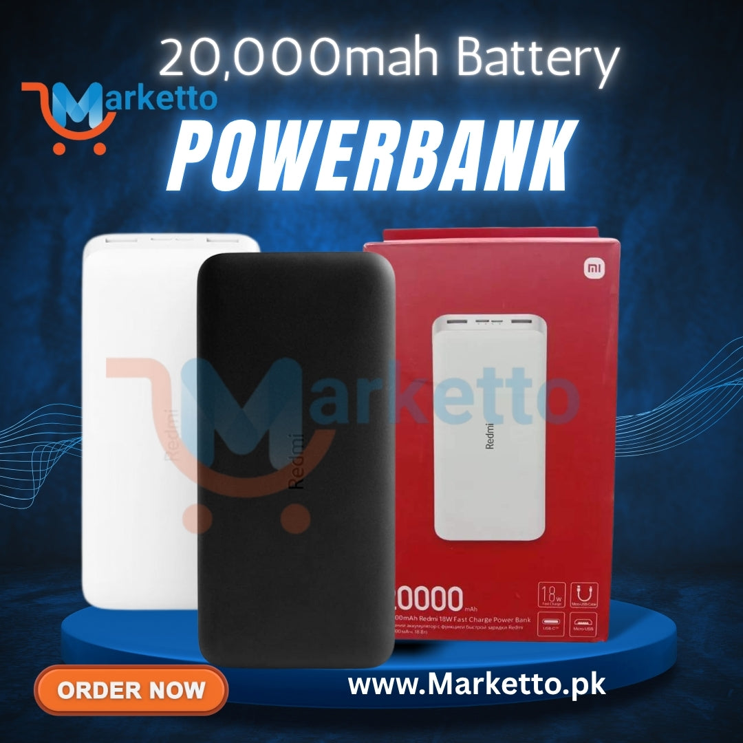 MI Redmi 20000mAh Battery 18w Fast and Original PowerBank at Marketto