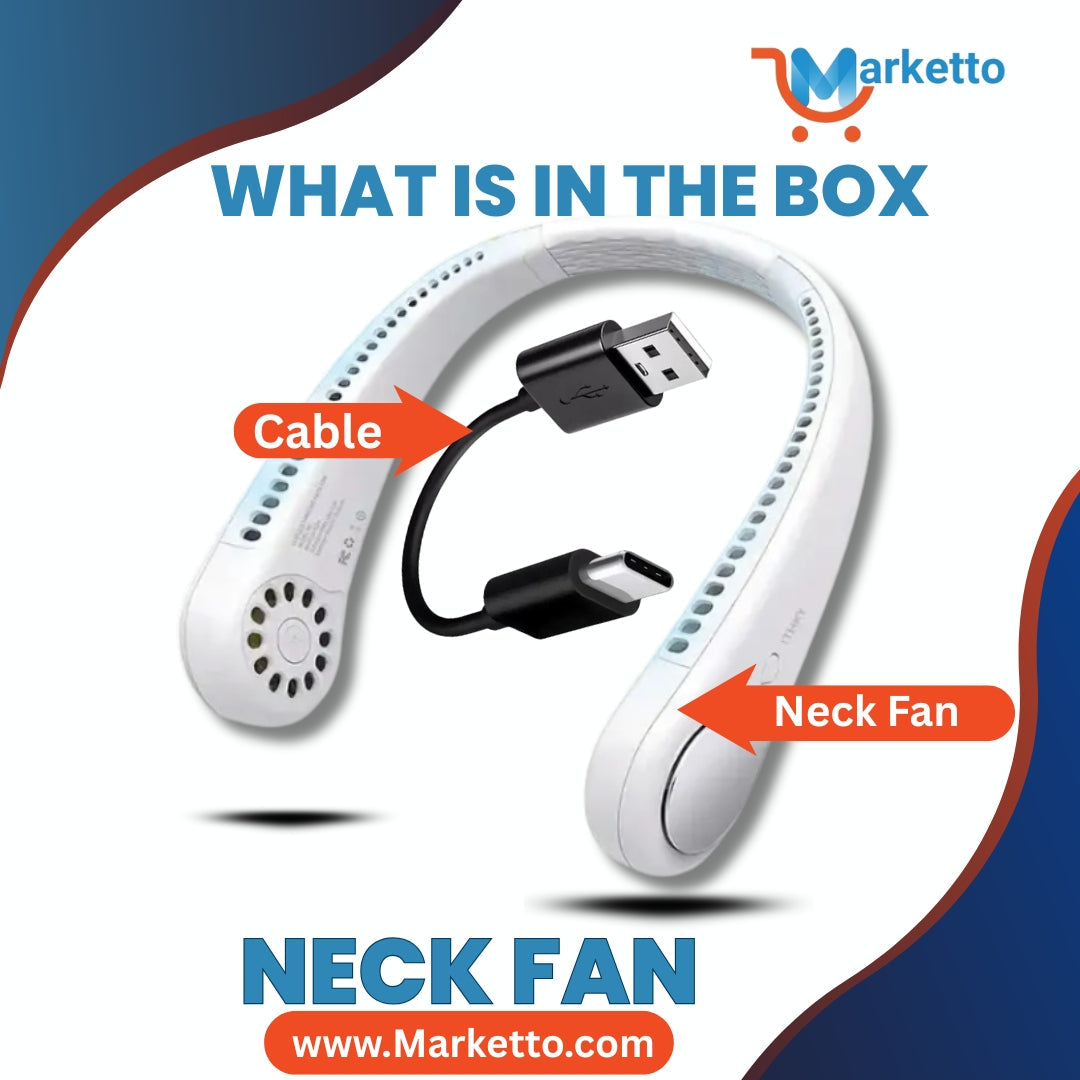 Portable Neck Fan – Rechargeable & Hands-Free Cooling