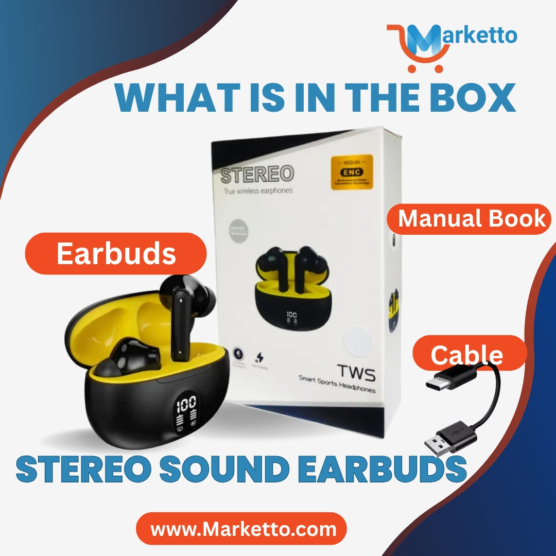 Stereo Sound Airbuds – Clear, Stylish & Powerful