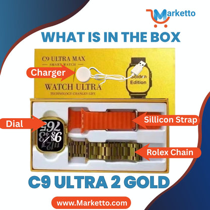C9 Ultra 2 | Golden Edition Smart Watch – Sleek, Smart & Reliable