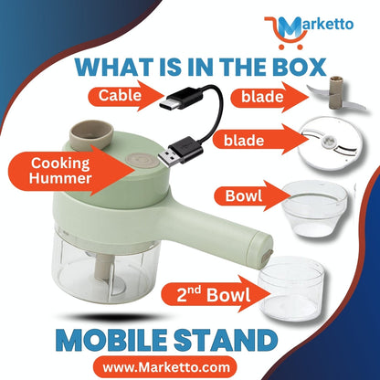 Portable Rechargeable Cooking Hummer | Best Quality Food Chopper