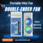Double-Ended Spray Fan – Rechargeable Dual Cooling Mist Fan with Remote