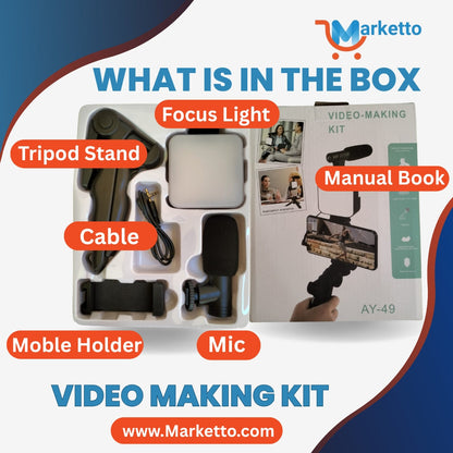 Premium Video Making Kit for Vlogging – Record Like a Pro | Marketto.pk