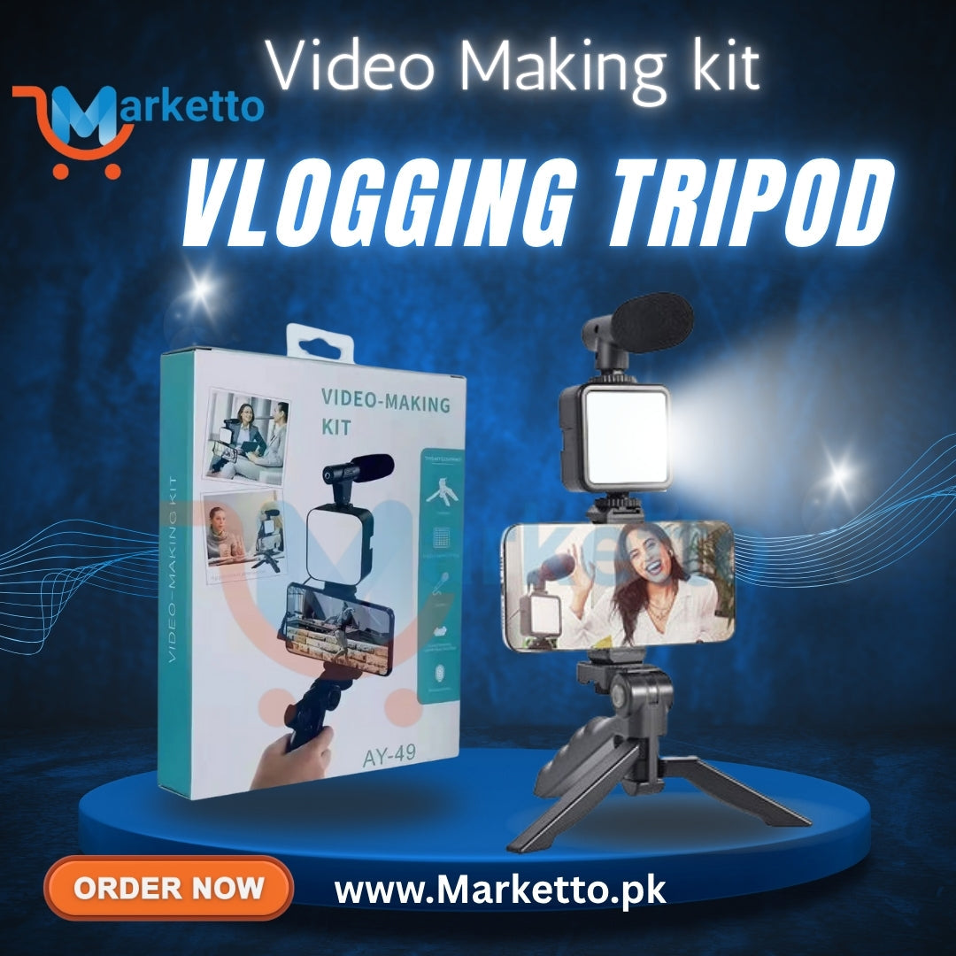Premium Video Making Kit for Vlogging – Record Like a Pro | Marketto.pk