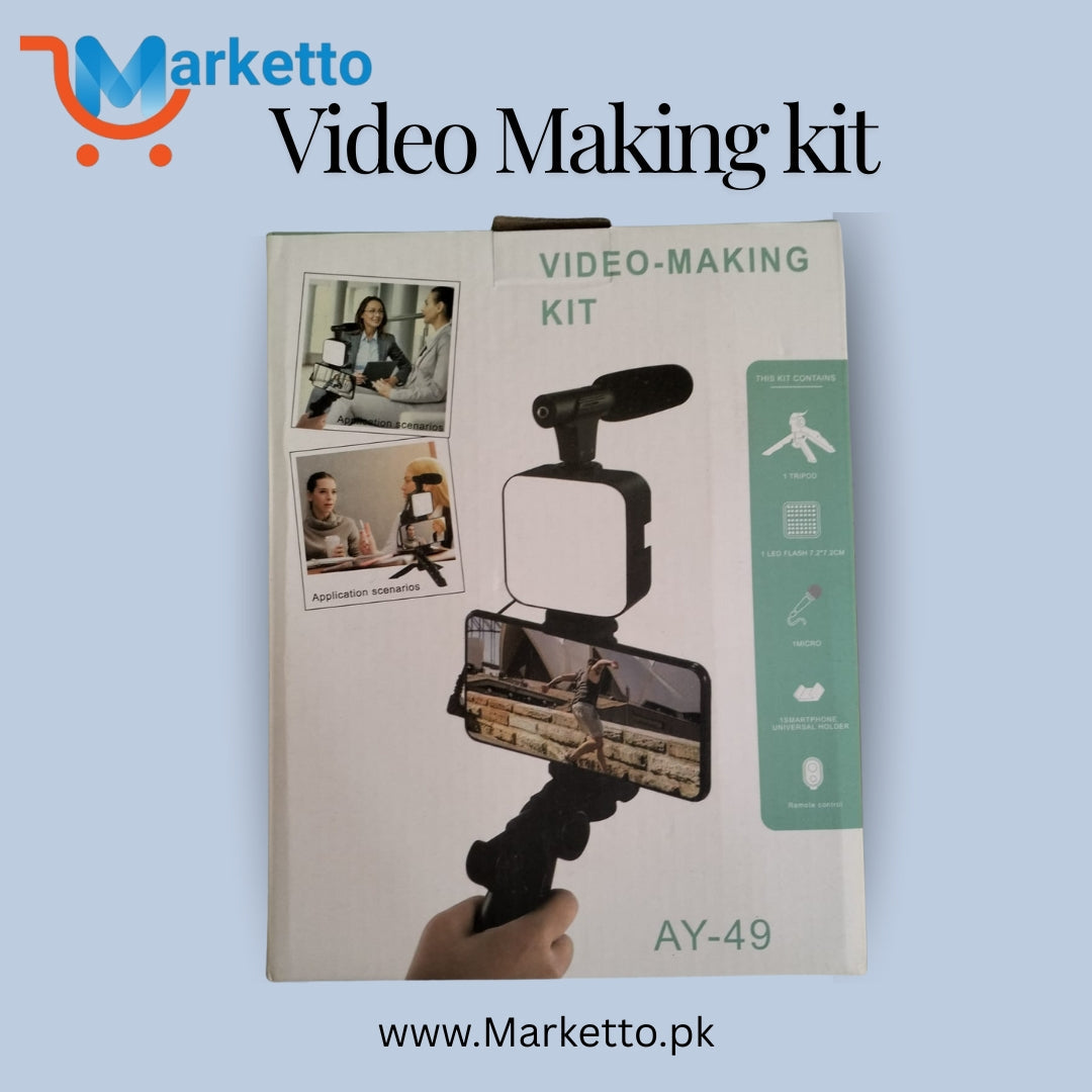 Premium Video Making Kit for Vlogging – Record Like a Pro | Marketto.pk
